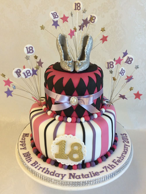 Funky Th Birthday Cake Two Tier Funky Th Birthday Cake Two Tier
