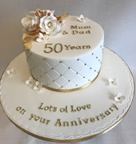 Quilted Anniversary Cake 