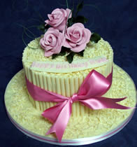 Chocolate Birthday Cake on White Chocolate And Roses Chocolate   Wired Topper