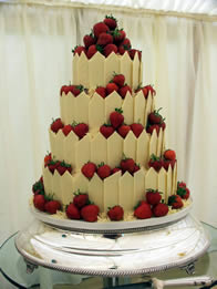 White chocolate wedding cake pictures