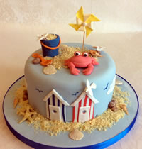 Summertime Seaside beginners cake