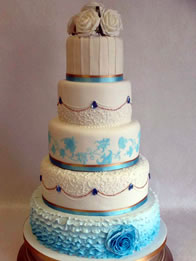 Contemporary wedding cake by Catherine Scott