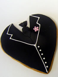 Groom Heart Cookie