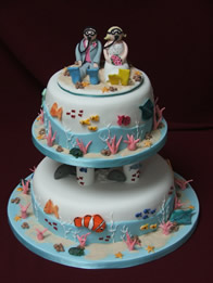 Novelty wedding cake by Catherine Scott